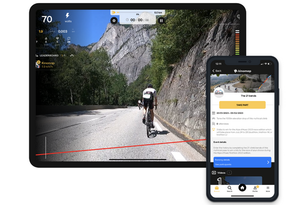 KINOMAP app for Indoor cycling
