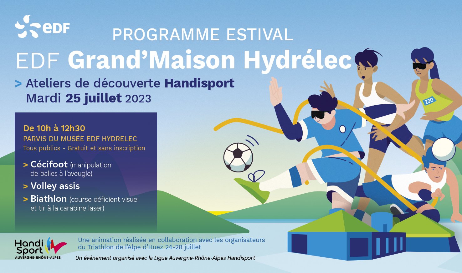ateliers EDF handisport triathlon de l'alpe d'Huez