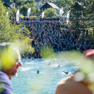 Centrale hydroélectrique de Grand'Maison au départ du Triathlon de l'Alpe d'Huez