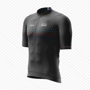 Premier maillot cycliste du partenariat entre INVERSE et le Triathlon de l'Alpe d'Huez