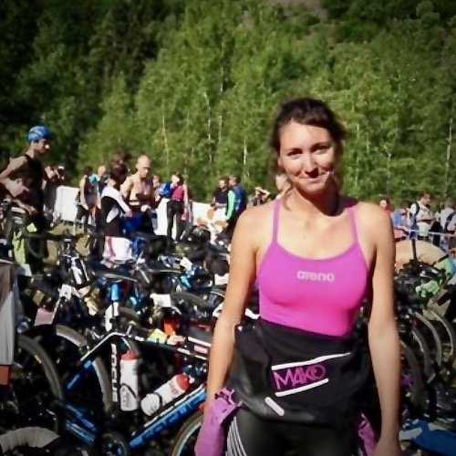 Portrait de Chloé Girin sur le Triathlon de l'Alpe d'Huez.