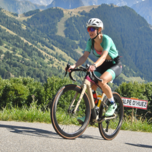 Gabriela Gerganova dans l'ascension de l'Alpe d'Huez