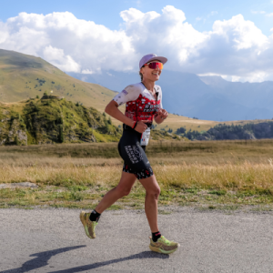 Membre de Rennes Triathlon durant le Triathlon de l'Alpe d'Huez
